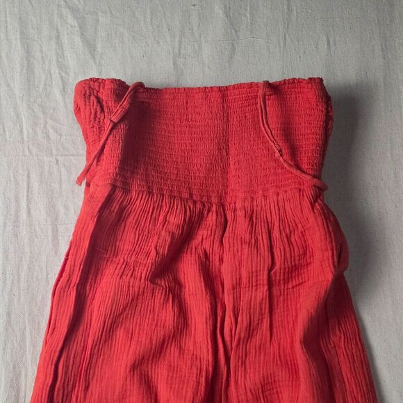 Saturday Sunday Anthropologie Isabel‎ Tie Front Jumpsuit Red Sleeveless Women XS - Picture 16 of 16